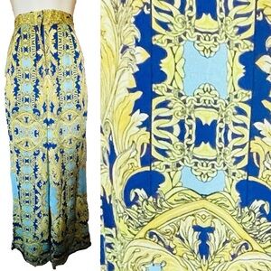 MINAA MONROE Baroque Status Print High Waist PALAZZO PANTS size XS/Small